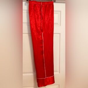 VS PJ Pant Lux Satin Polka Dot White Pipping